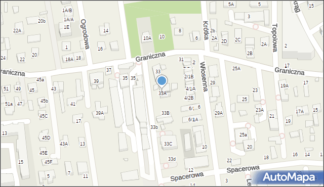 Nowa Iwiczna, Graniczna, 33A, mapa Nowa Iwiczna