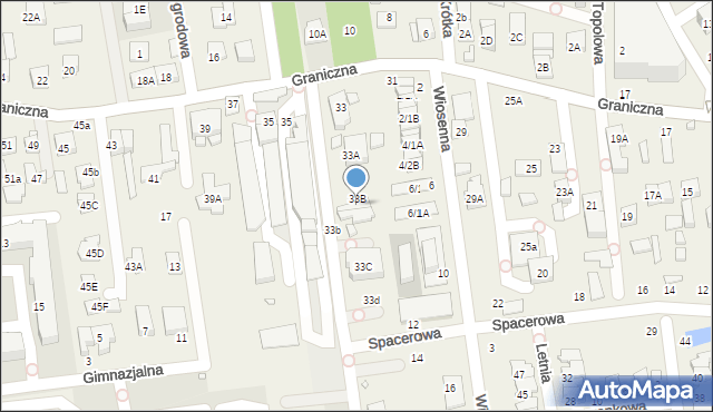 Nowa Iwiczna, Graniczna, 33BA, mapa Nowa Iwiczna