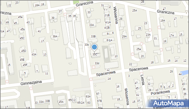 Nowa Iwiczna, Graniczna, 33C, mapa Nowa Iwiczna