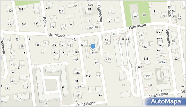 Nowa Iwiczna, Graniczna, 41, mapa Nowa Iwiczna