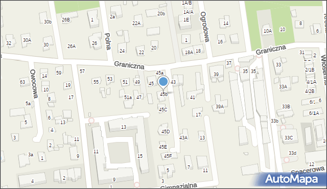 Nowa Iwiczna, Graniczna, 45b, mapa Nowa Iwiczna