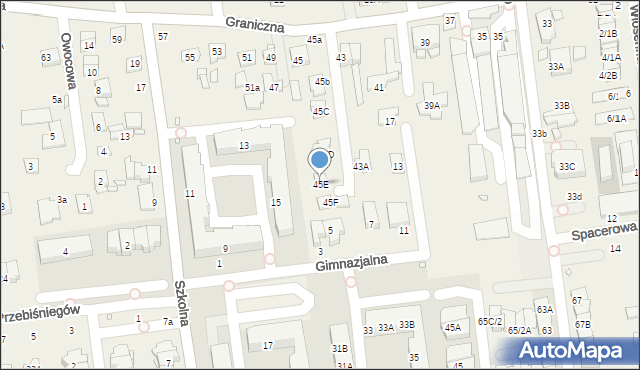 Nowa Iwiczna, Graniczna, 45E, mapa Nowa Iwiczna