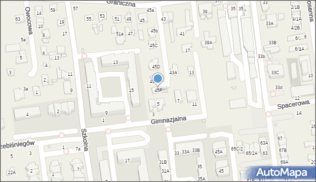 Nowa Iwiczna, Graniczna, 45F, mapa Nowa Iwiczna