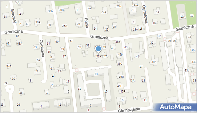 Nowa Iwiczna, Graniczna, 51a, mapa Nowa Iwiczna
