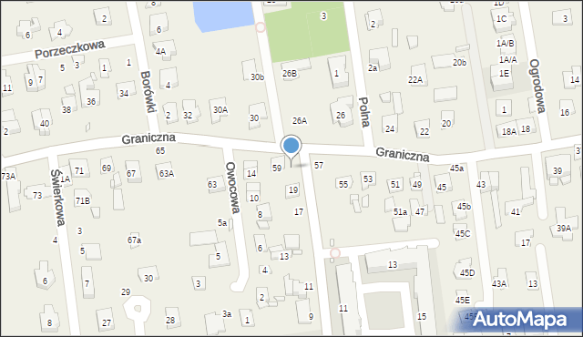 Nowa Iwiczna, Graniczna, 59a, mapa Nowa Iwiczna