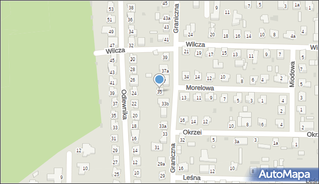 Nowa Sól, Graniczna, 35, mapa Nowa Sól