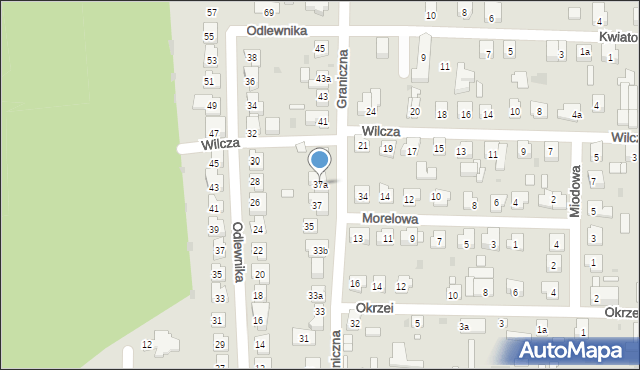 Nowa Sól, Graniczna, 37a, mapa Nowa Sól