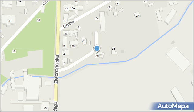 Nowa Sól, Grobla, 2d, mapa Nowa Sól