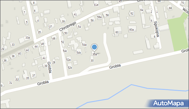 Nowa Sól, Grobla, 30a, mapa Nowa Sól