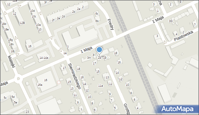 Nowa Sól, Grottgera Artura, 24, mapa Nowa Sól