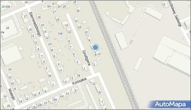 Nowa Sól, Grottgera Artura, 4, mapa Nowa Sól