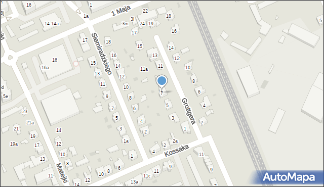 Nowa Sól, Grottgera Artura, 7, mapa Nowa Sól