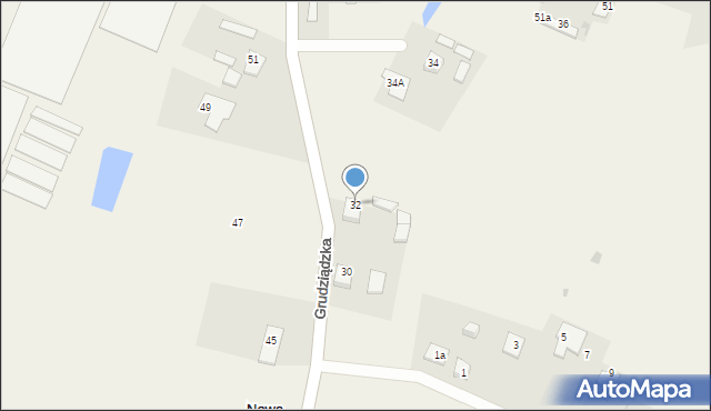 Nowa Wieś, Grudziądzka, 32, mapa Nowa Wieś