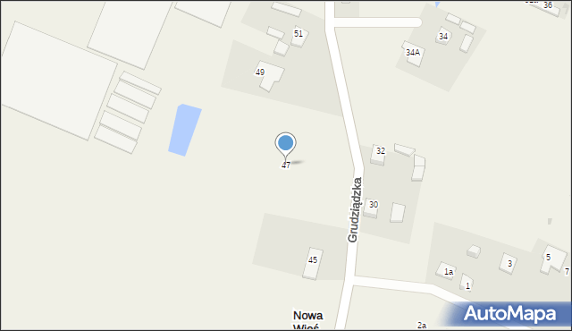 Nowa Wieś, Grudziądzka, 47, mapa Nowa Wieś