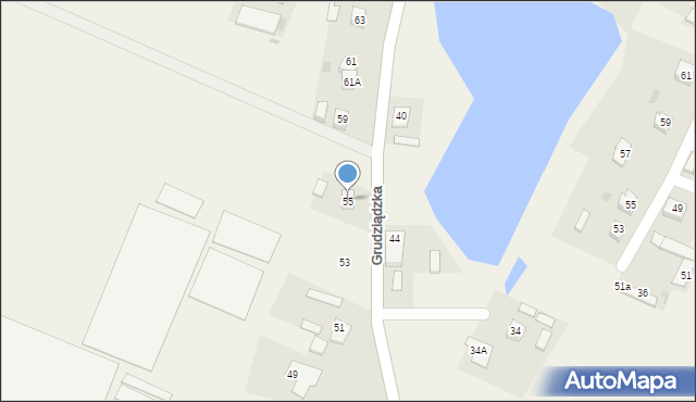 Nowa Wieś, Grudziądzka, 55, mapa Nowa Wieś