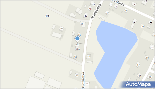 Nowa Wieś, Grudziądzka, 61, mapa Nowa Wieś