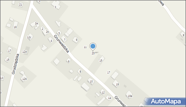 Nowa Wieś, Grunwaldzka, 13, mapa Nowa Wieś