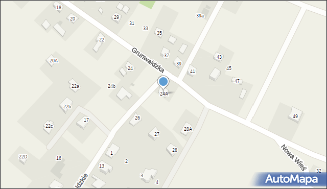 Nowa Wieś, Grunwaldzka, 24A, mapa Nowa Wieś