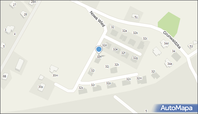 Nowa Wieś, Grunwaldzka, 32h, mapa Nowa Wieś