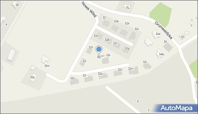 Nowa Wieś, Grunwaldzka, 32j, mapa Nowa Wieś
