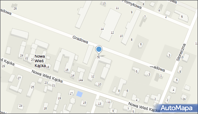 Nowa Wieś Kącka, Gradowa, 5c, mapa Nowa Wieś Kącka