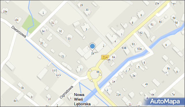 Nowa Wieś Lęborska, Grunwaldzka, 1a, mapa Nowa Wieś Lęborska