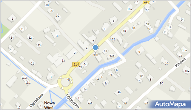 Nowa Wieś Lęborska, Grunwaldzka, 63B, mapa Nowa Wieś Lęborska
