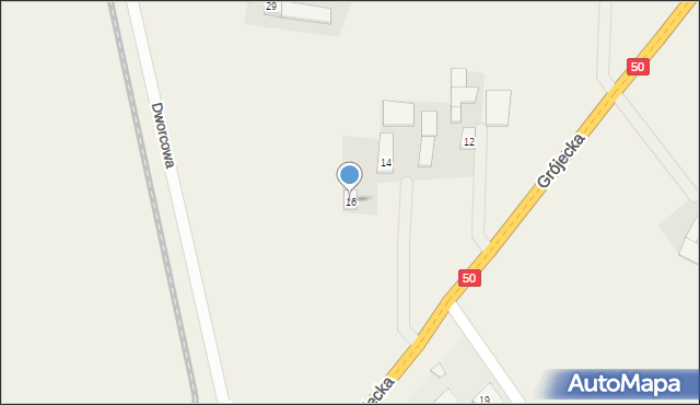 Nowe Grobice, Grójecka, 16, mapa Nowe Grobice
