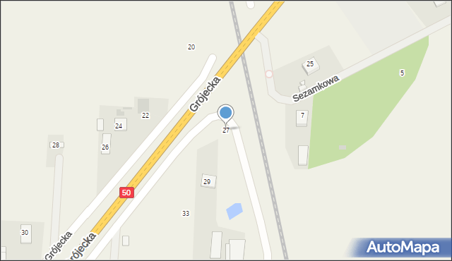 Nowe Grobice, Grójecka, 27, mapa Nowe Grobice