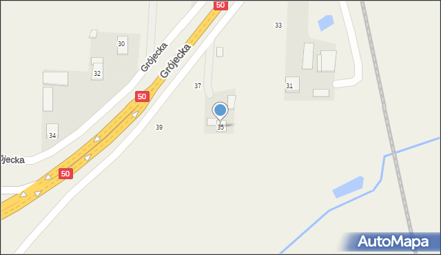 Nowe Grobice, Grójecka, 35, mapa Nowe Grobice