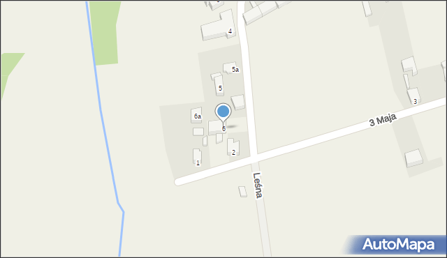 Nowe Kramsko, Gromadzka, 6, mapa Nowe Kramsko