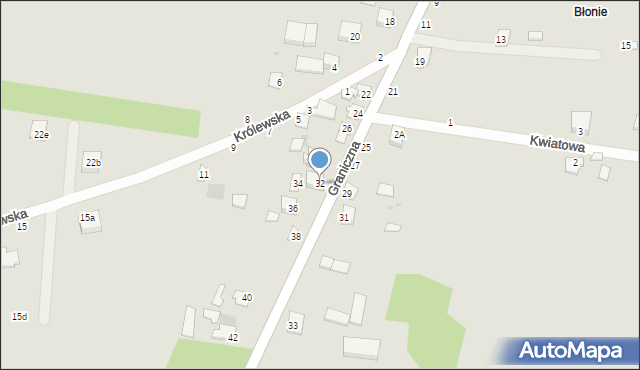 Nowe Miasto, Graniczna, 32, mapa Nowe Miasto