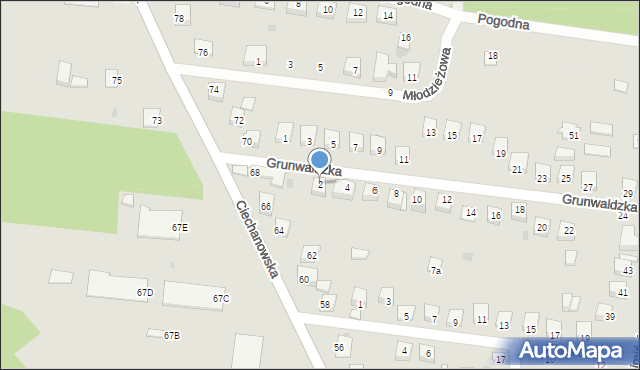 Nowe Miasto, Grunwaldzka, 2, mapa Nowe Miasto