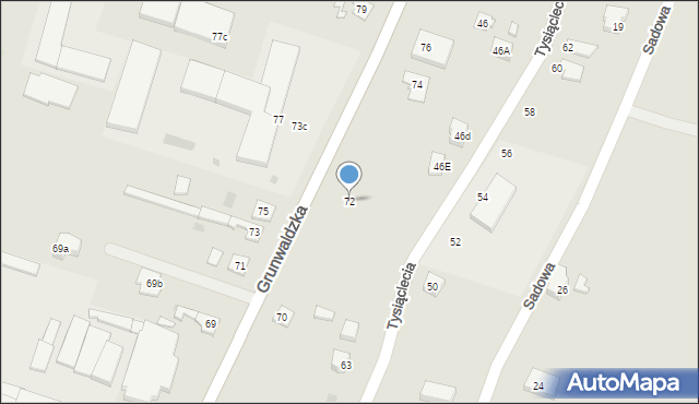 Nowe Miasto Lubawskie, Grunwaldzka, 72, mapa Nowe Miasto Lubawskie