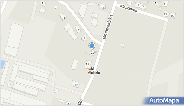 Nowe Miasto Lubawskie, Grunwaldzka, 91, mapa Nowe Miasto Lubawskie