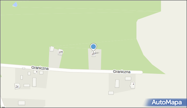 Nowe Racibory, Graniczna, 107, mapa Nowe Racibory