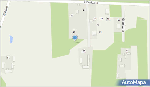 Nowe Racibory, Graniczna, 37, mapa Nowe Racibory