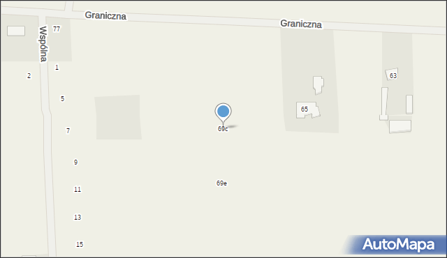 Nowe Racibory, Graniczna, 69c, mapa Nowe Racibory