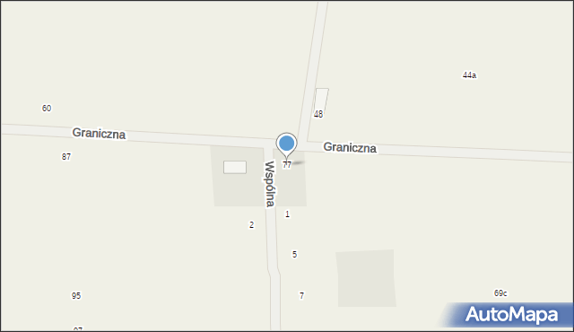 Nowe Racibory, Graniczna, 77, mapa Nowe Racibory