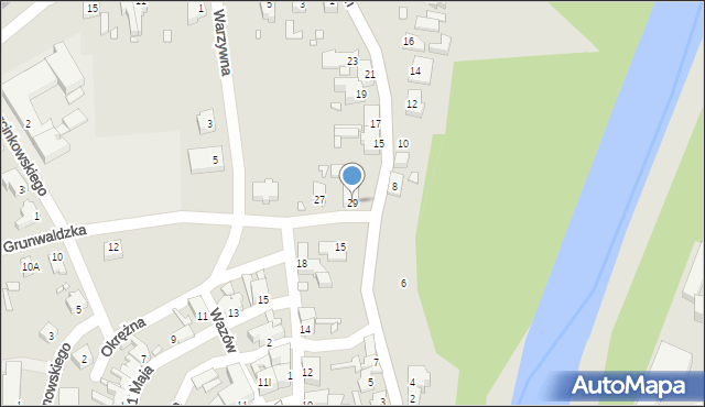 Nowogród Bobrzański, Grunwaldzka, 29, mapa Nowogród Bobrzański