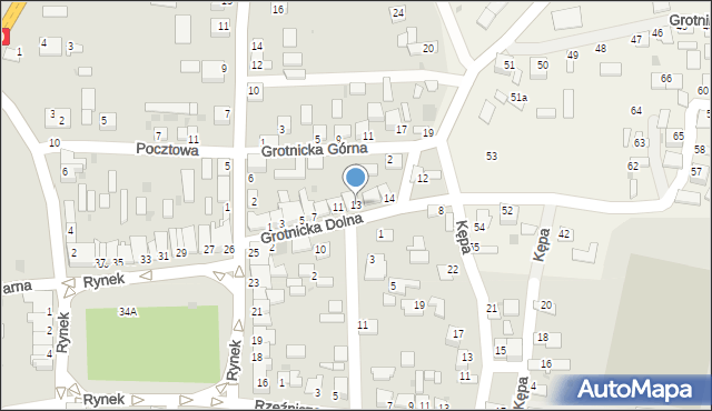 Nowy Korczyn, Grotnicka Dolna, 13, mapa Nowy Korczyn