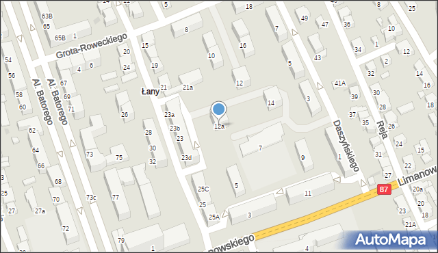 Nowy Sącz, Grota-Roweckiego Stefana, gen., 12a, mapa Nowego Sącza