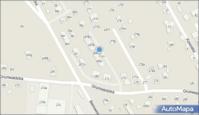 Nowy Sącz, Grunwaldzka, 169A/3, mapa Nowego Sącza