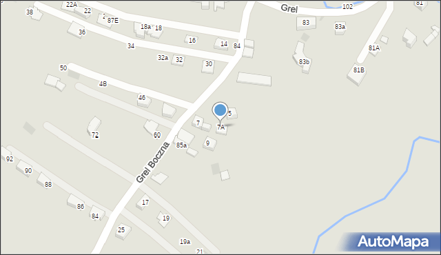 Nowy Targ, Grel Boczna, 7A, mapa Nowego Targu