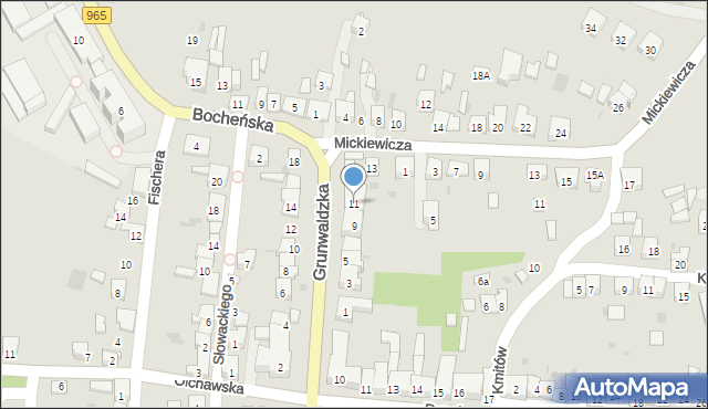 Nowy Wiśnicz, Grunwaldzka, 11, mapa Nowy Wiśnicz