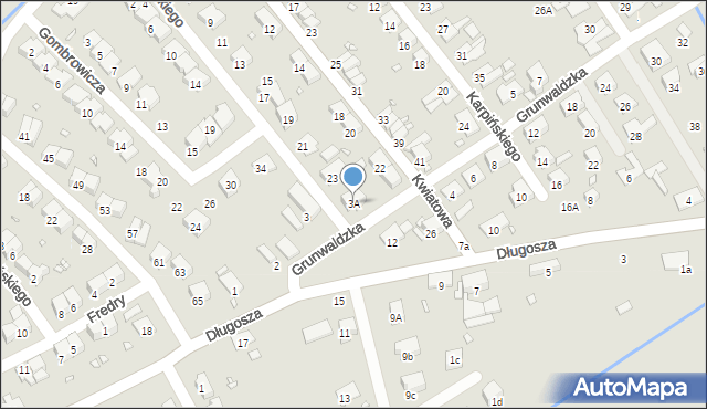 Nysa, Grunwaldzka, 3A, mapa Nysy