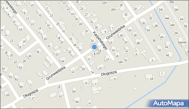 Nysa, Grunwaldzka, 6, mapa Nysy