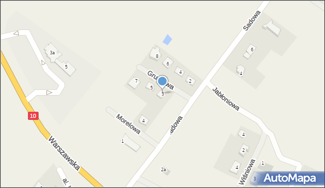 Obrowo, Gruszowa, 3, mapa Obrowo