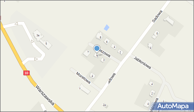 Obrowo, Gruszowa, 5, mapa Obrowo