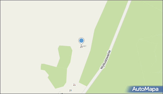 Ocypel, Grzybowa, 23, mapa Ocypel